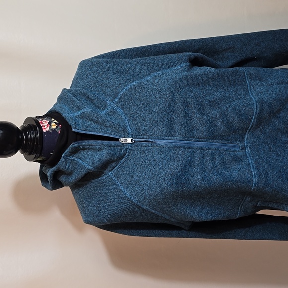 NORTH FACE 1/2 Zip Pullover Hoodie Turquoise Heather Ladies XL - Picture 2 of 8